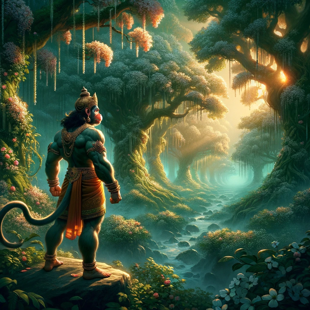 Hanuman Notices an Ashoka Grove
